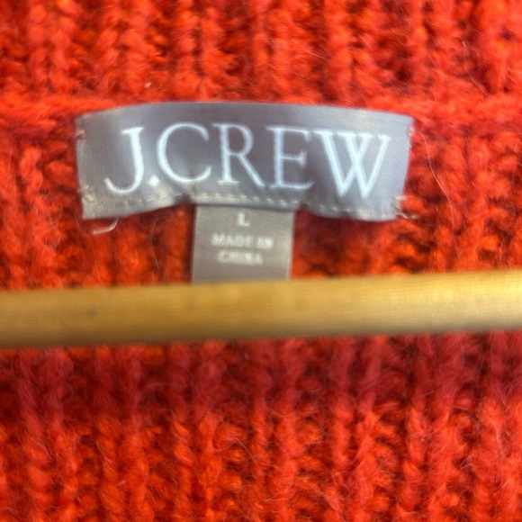 J Crew Red Wool Alpaca Sweater Vest Women’s Size L Holiday - Picture 2 of 7